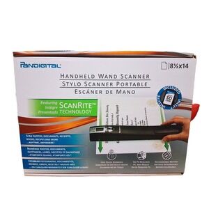 Pandigital Handheld Wand Scanner 8 1/2x14 Scanrite Technology Portable Color New